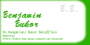 benjamin bukor business card